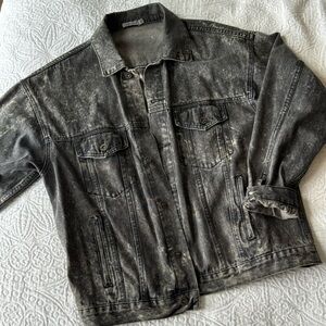 Acid wash denim jacket